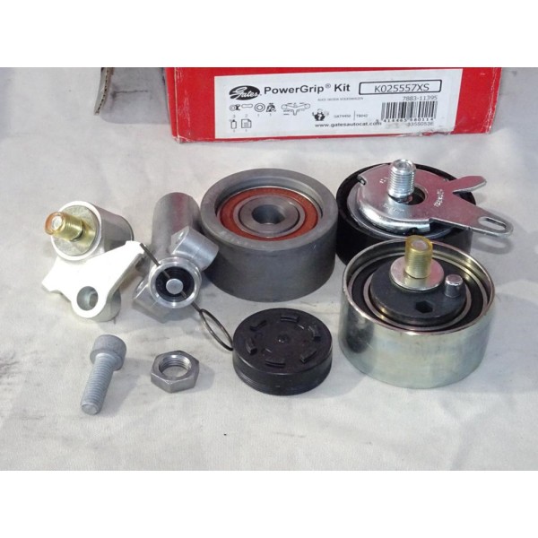 Jeu 3 galets tendeurs + enrouleur courroie de distribution (non incluse) Gates K025557XS pour audi A4 A6 A8 skoda superb 1 volks