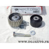 Jeu 2 galets tendeur + enrouleur courroie de distribution (non incluse) Gates K015650XS pour alfa romeo 159 fiat croma 2 II gran