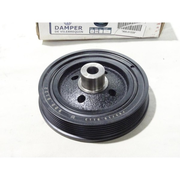 Poulie damper de vilebrequin 145mm 6 gorges Jovil 900.0122 pour ford cmax c-max fiesta 4 IV focus 2 II 1.8TDCI 1.8 TDCI diesel 