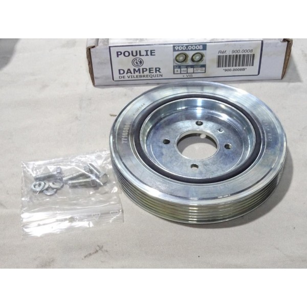Poulie damper de vilebrequin 152mm 6 gorges Jovil 900.0008 pour citroen berlingo xsara peugeot 206 306 citroen jumpy (sans clima