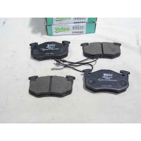 Jeu 4 plaquettes de frein avant montage bendix Valeo 598080 pour renault super 5 express clio 1 twingo 1 