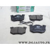 Jeu 4 plaquettes de frein avant montage bendix Valeo 598080 pour renault super 5 express clio 1 twingo 1