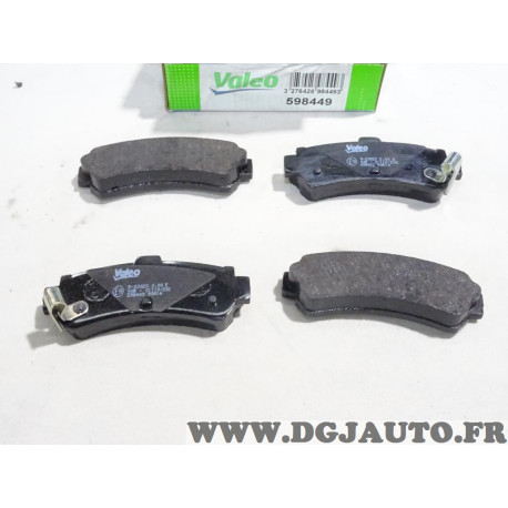 Jeu 4 plaquettes de frein arriere montage akebono Valeo 598449 pour nissan almera N15 200SX 200 SX S14 