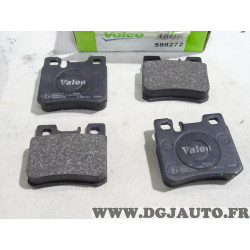 Jeu 4 plaquettes de frein arriere montage teves Valeo 598272 pour mercedes 190 W201 classe C E SL SLK CLK W124 W202 R129 R170 C2