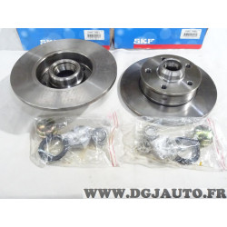 Jeu 2 disques de frein arriere plein 226mm diametre avec roulement de roue SKF VKBD1005 pour seat toledo 1 volkswagen santana pa