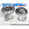 Jeu 2 disques de frein arriere plein 226mm diametre avec roulement de roue SKF VKBD1005 pour seat toledo 1 volkswagen santana pa