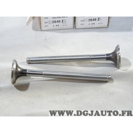 Lot 2 soupapes echappement Corteco 2646Z pour peugeot 104 204 304 diesel 