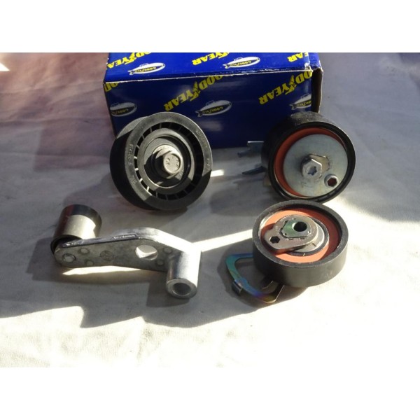 Jeu 4 galets tendeurs + enrouleurs (courroie de distribution non incluse) Goodyear K1G1429H pour seat toledo 2 II leon 1 volkswa
