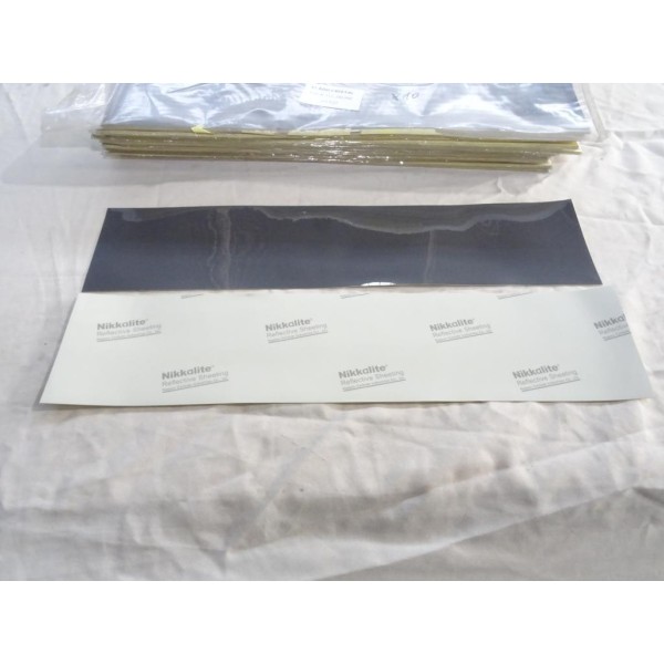 Lot 140 adhesifs plaque immatriculation 520x110mm 10 gris + 130 jaune SIV 6AA20 