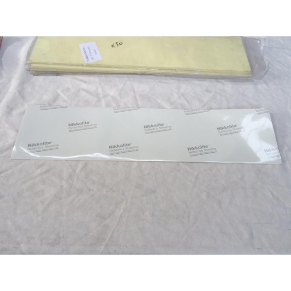 Lot 50 adhesifs jaune plaque immatriculation 520x120mm SIV 6AA21 