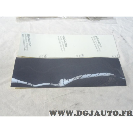 Lot 46 adhesifs plaque immatriculation carat 275x75mm gris + jaune SIV 6AB10 