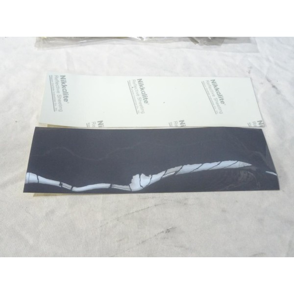 Lot 46 adhesifs plaque immatriculation carat 275x75mm gris + jaune SIV 6AB10 