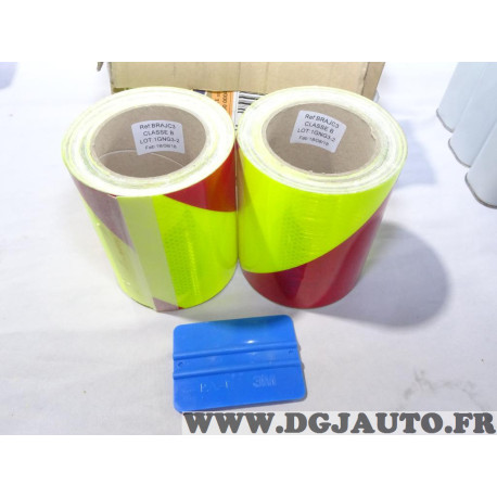 Jeu 2 bandes reflechissante rouge et jaune 3M BRAJC3 classe B 