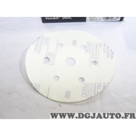 Boite 50 disques de poncages carrosserie 150mm P600 260L 3M 50242 