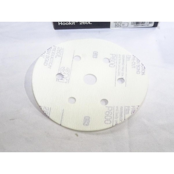 Boite 50 disques de poncages carrosserie 150mm P600 260L 3M 50242 