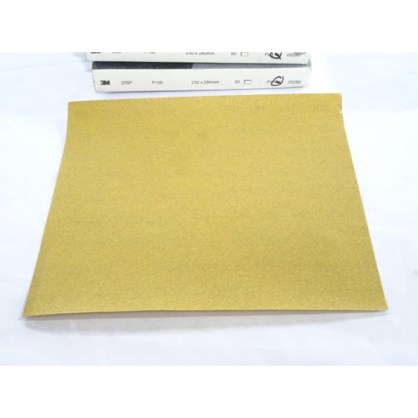 Boite 50 feuilles abrasive poncage P100 230x280mm 3M 05280 255P 