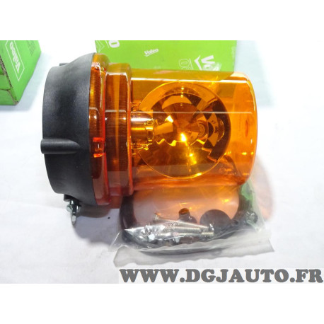 Gyrophare orange pour ampoule H1 Valeo 082540 pour camion tracteur chariot engin agricole TP 