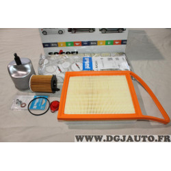 Pack filtres Purflux N°8 huile + air + gazoil + habitacle L1073 + A1406 + CS762 + AH245-2 pour citroen C3 DS3 peugeot 208 1.4HDI
