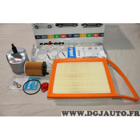 Pack filtres Purflux N°8 huile + air + gazoil + habitacle L1073 + A1406 + CS762 + AH245-2 pour citroen C3 DS3 peugeot 208 1.4HDI