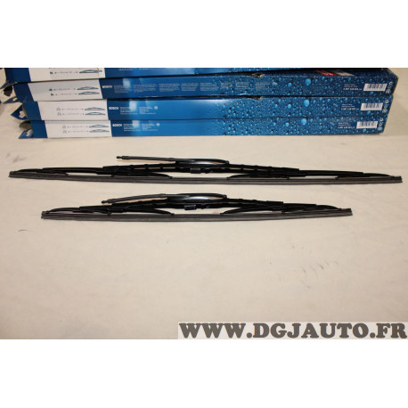 Jeu 2 balais essuie glace 650MM + 450MM avec gicleurs Bosch 651 3397118321 pour renault espace 3 III avantime 