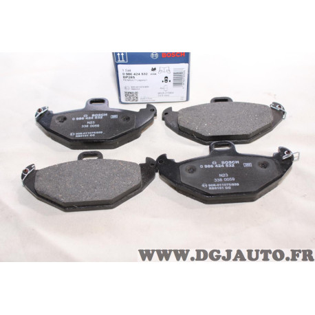 Jeu 4 plaquettes de frein arriere montage brembo Bosch BP285 0986424532 pour renault laguna 1 