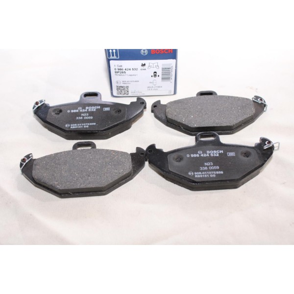Jeu 4 plaquettes de frein arriere montage brembo Bosch BP285 0986424532 pour renault laguna 1 