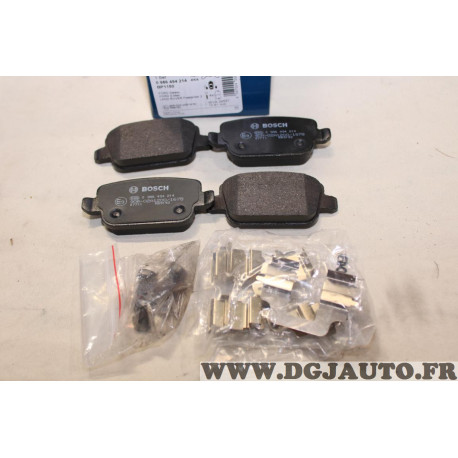 Jeu 4 plaquettes de frein arriere montage lucas Bosch BP1150 0986494214 pour ford galaxy 2 II mondeo 4 5 IV V smax s-max 1 kuga 