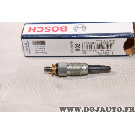 1 Bougie préchauffe Bosch N°002 0250201032 pour audi 80 90 100 seat ibiza 2 II cordoba inca terra toledo skoda felicia volkswage