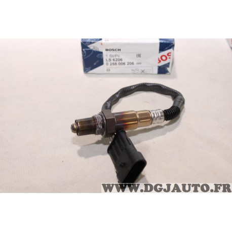 Sonde lambda echappement Bosch LS6206 0258006206 pour alfa romeo 147 166 GTV spider mito GT fiat brava bravo marea palio strada 