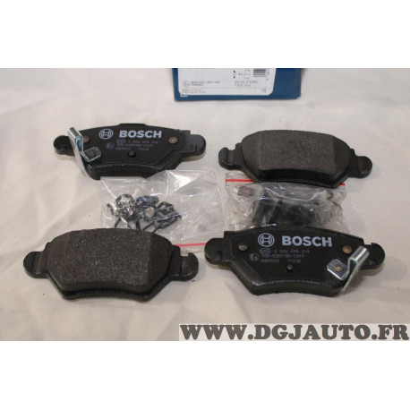 Jeu 4 plaquettes de frein arriere montage bosch Bosch BP246 0986494014 pour opel astra G zafira A 