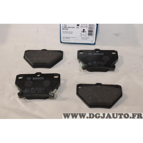 Jeu 4 plaquettes de frein arriere montage akebono Bosch BP350 0986424630 pour toyota corolla E110 E120 verso E121 yaris P1 P2 ce