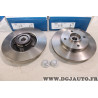 Jeu 2 disques de frein arriere plein 249mm diametre avec roulement de roue bague ABS Bosch BD1128 0986479279 pour citroen C4 peu