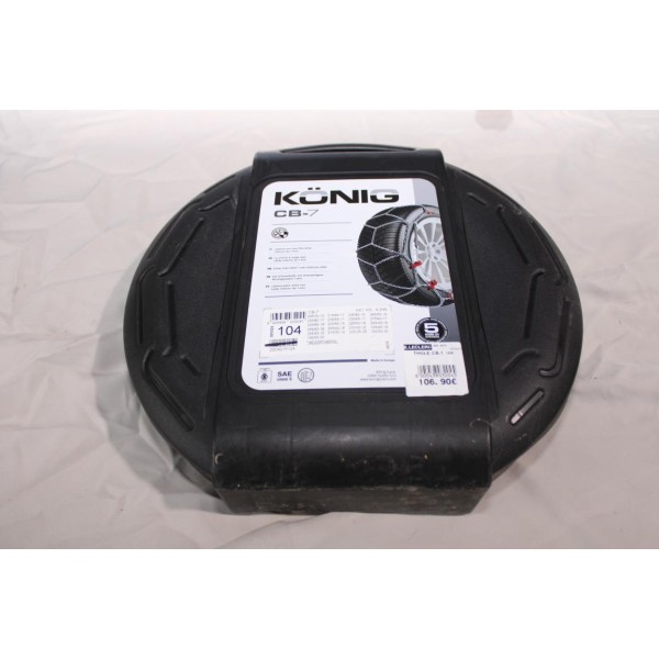 Jeu 2 chaines neige Konig CB-7 N°104 pour pneu roue jante 235/70/15 215/65/17 235/60/16 245/55/16 225/60/17 235/55/17 255/45/17 