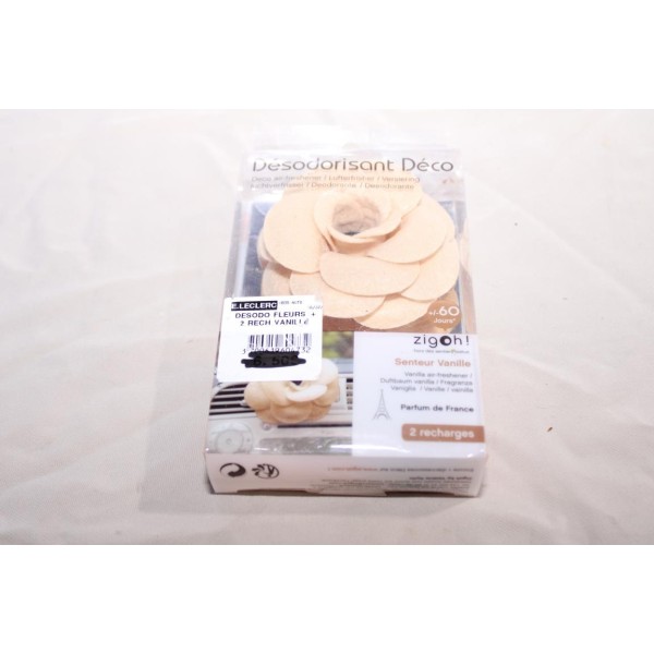 Desodorisant interieur voiture fleur Zigoh desodo vanille 