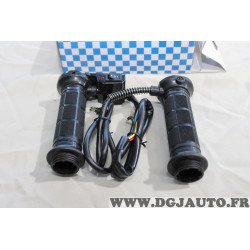 Jeu 2 poignées chauffante Hotgrip Sifam POI5000 universel diametre 22mm longueur 128mm pour moto scooter 
