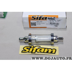 Filtre à carburant essence chrome 8mm universel Sifam 97L117 pour moto scooter 