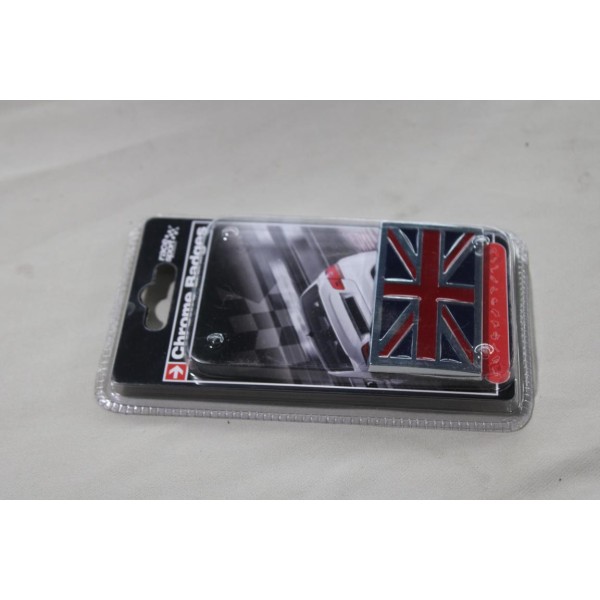 Embleme ecusson badge monogramme logo drapeau anglais chrome Racesport LOG1643 
