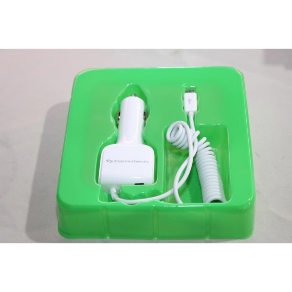 Chargeur allume cigare 12/24V USB micro USB Comutech 861302 