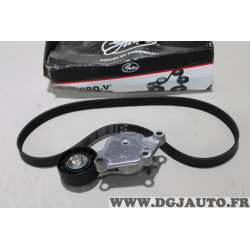 Kit courroie accessoire 6PK975 + galet tendeur Gates K026P975 pour citroen C2 C3 C4 dont picasso C5 DS3 DS4 berlingo 2 II mini o