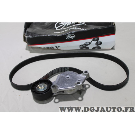 Kit courroie accessoire 6PK975 + galet tendeur Gates K026P975 pour citroen C2 C3 C4 dont picasso C5 DS3 DS4 berlingo 2 II mini o