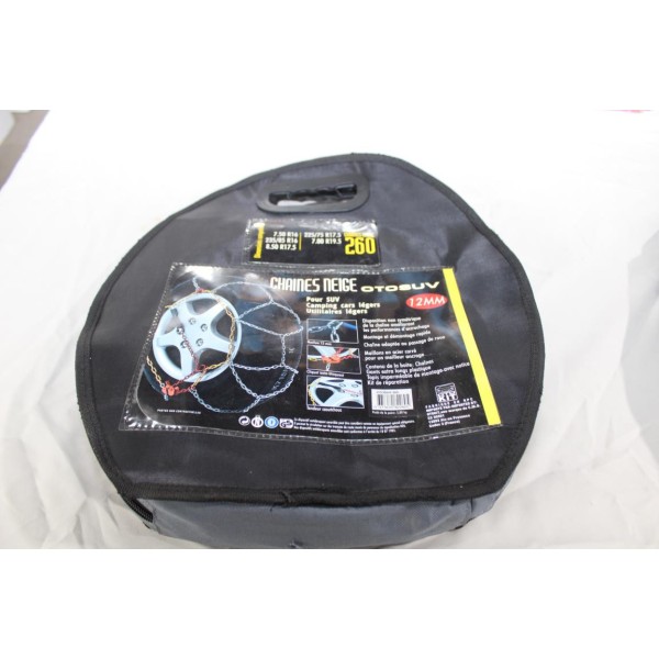 Jeu 2 chaines neige Otosuv N°260 pour pneu roue jante 7.50 R16 235/85/16 8.50 R17.5 225/75/17.5 7.00 R19.5 7.50 16 8.50 17.5 7.0