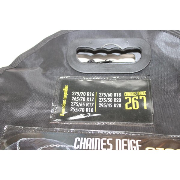 Jeu 2 chaines neige Otosuv N°267 pour pneu roue jante 275/70/16 265/70/17 275/65/17 255/70/18 275/60/18 275/50/20 295/45/20 275 