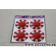Jeu 4 autocollants centre enjoliveur 13" 14" 15" 16" Kisikol rond rouge et blanc