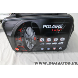 Jeu 2 chaines neige Polaire V14 F12 001-B 0120-PXGF pour roue pneu jante 215/80/14 215/75/15 245/65/15 185/80/16 195/75/16 215/7