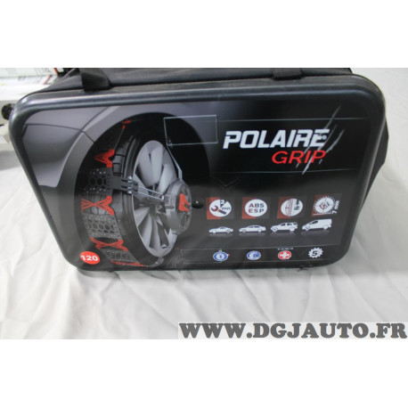 Jeu 2 chaines neige Polaire V14 F12 001-B 0120-PXGF pour roue pneu jante 215/80/14 215/75/15 245/65/15 185/80/16 195/75/16 215/7