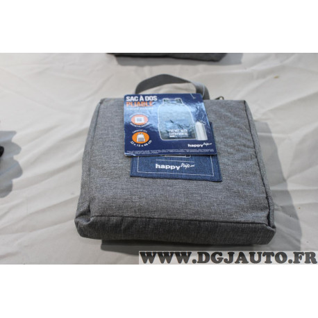 Sac à dos pliable 46x32x15cm gris happytrip 234110 