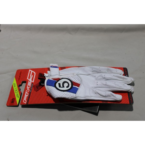 Paire de gants moto scooter Five 5 texas 0317065409 taille M 09 blanc bleu 