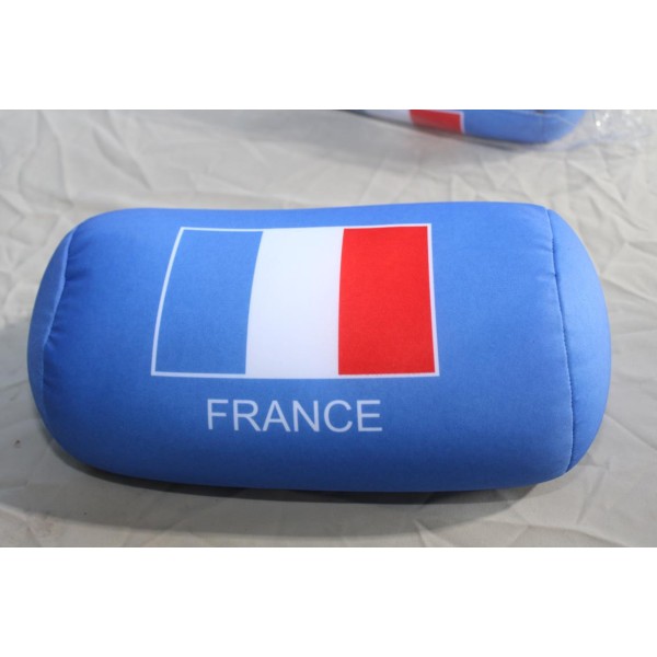 Coussin cale repose tete de voyage bleu drapeau France (un peu sale du au stockage) Confidence MPCM3149 