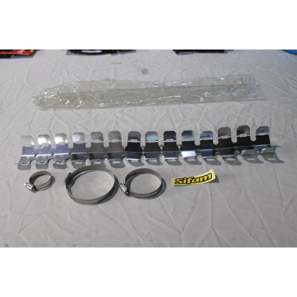 Plaque protection pot echappement 2T chrome Sifam PRP6000 pour moto cross 