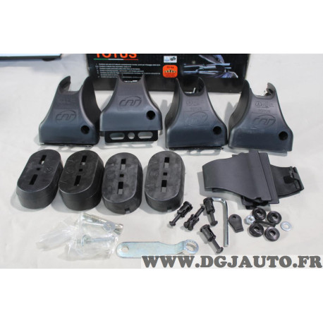 Kit pieds fixation barres de toit Totus 40606 pour fiat stilo 3 et 5 portes de 2001 à 2006 